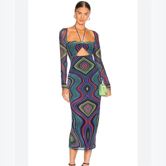 AFRM Zoya Dress in Electric Swirl size xs - Picture 1 of 4
